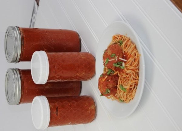freezing spagetti sauce and meatballs in mason jars