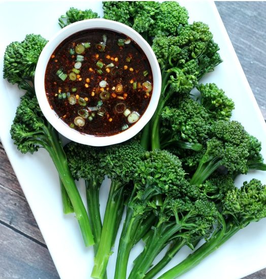Broccoli with Korean BBQ sauce 