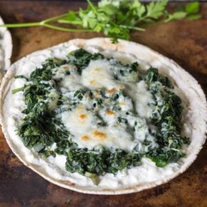 Adult lunch idea - Spinach Ricotta Pizza