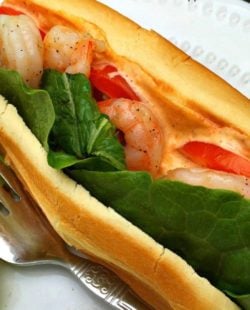shrimp Po boy sub for lunch