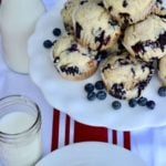 blueberry muffins with milk