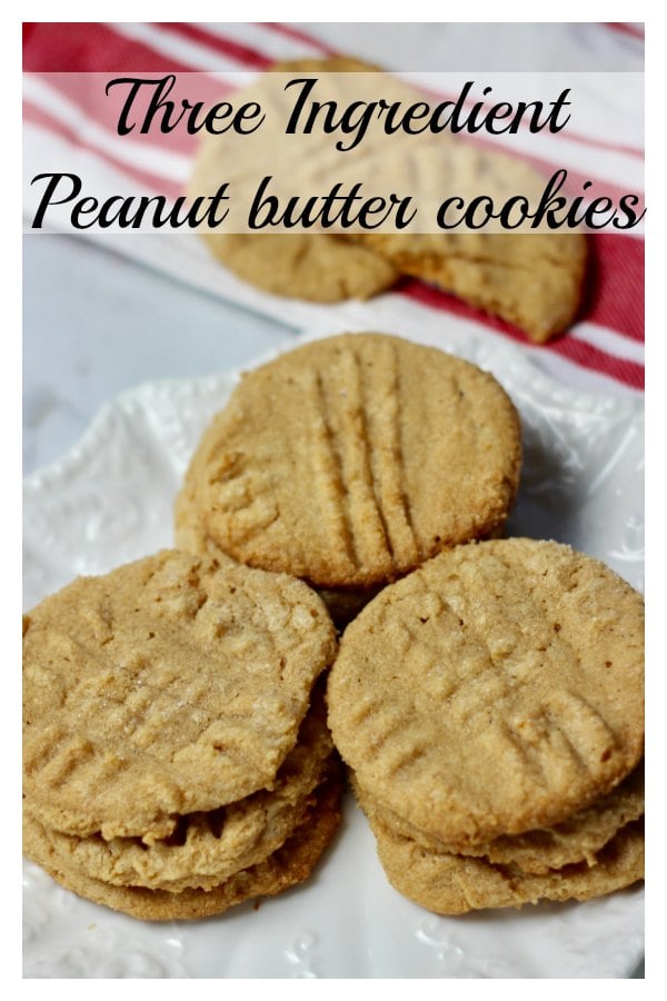Three Ingredient Peanut Butter Cookies - Momcrieff
