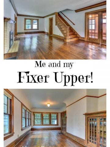 The beautiful old and original living room and sunroom. These rooms are why I fell in love with my fixer upper!
