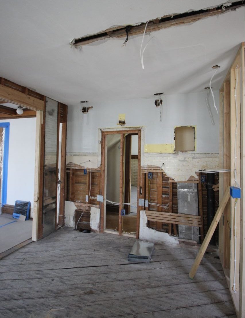 Kitchen after demo during kitchen remodel