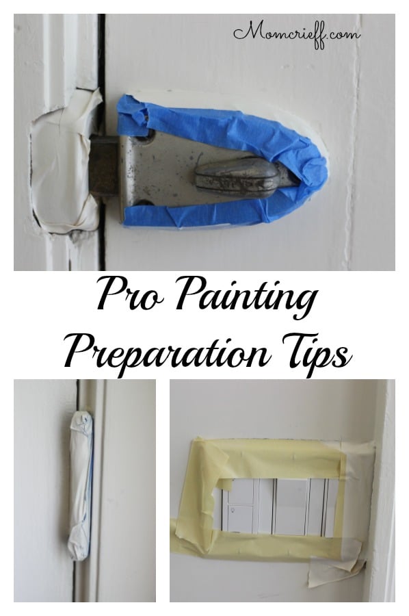 painter's tap around locks and light switches