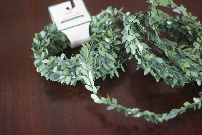 Christmas boxwood garland