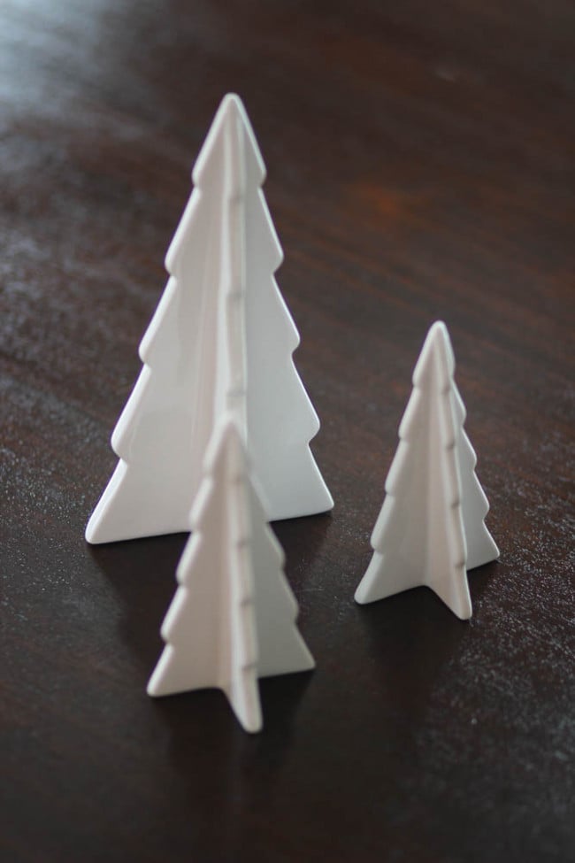 Inexpensive ceramic Christmas trees