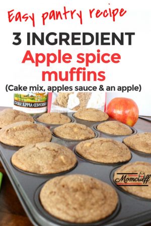 muffin pan of three ingredient apple spice muffins