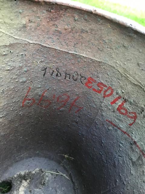 inside of a planter with the price of $46.99 written on the inside.