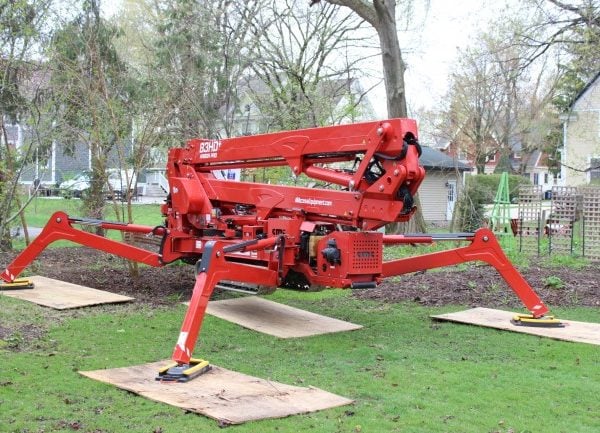 A piece of equipment used to lift arborist to tall trees