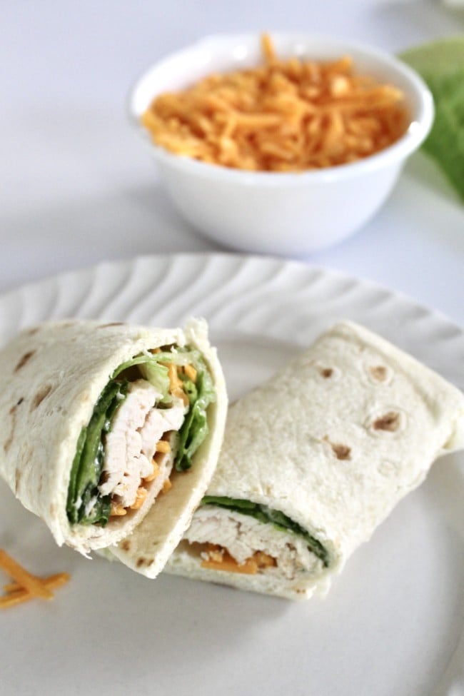 roasted chicken caesar salad wrap