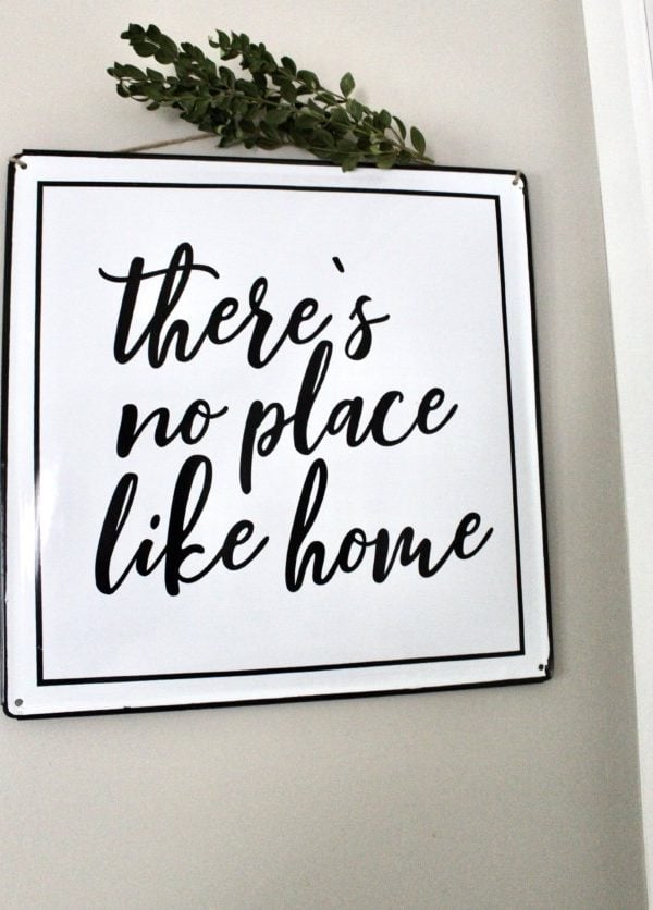 script on white background stating there's no place like home