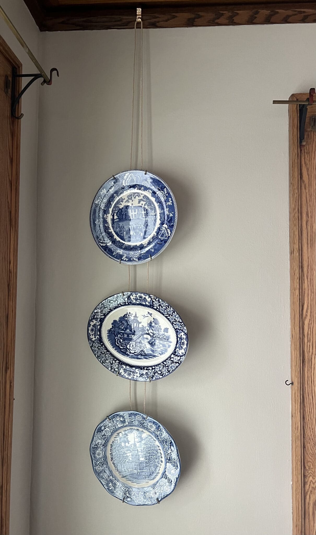 hanging plates from a picture rail