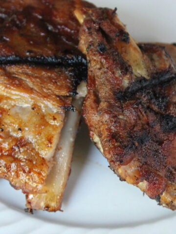 rootbeer ribs on a plate.