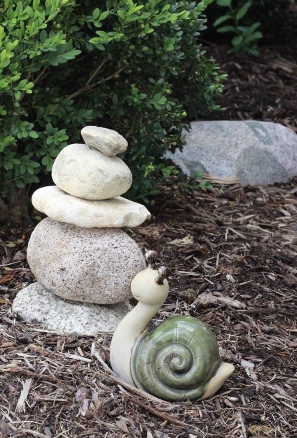 Inuksuk, a pile of creatively stacked stones in a garden