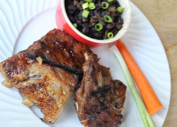 rootbeer ribs with black beans