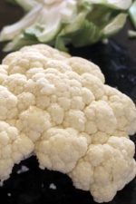 a big piece of white fresh cauliflower