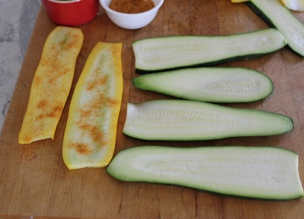 seasoned zucchini slices