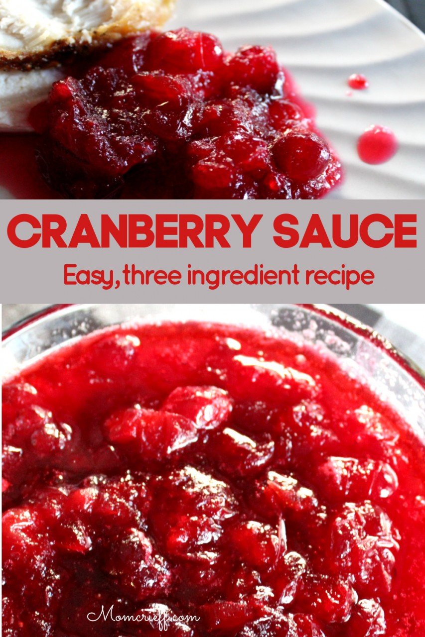 Homemade Cranberry Sauce Recipe (3 Ingredients)