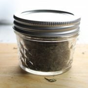 dried basil in a jar