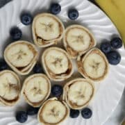 sliced peanut butter and tortilla rolls