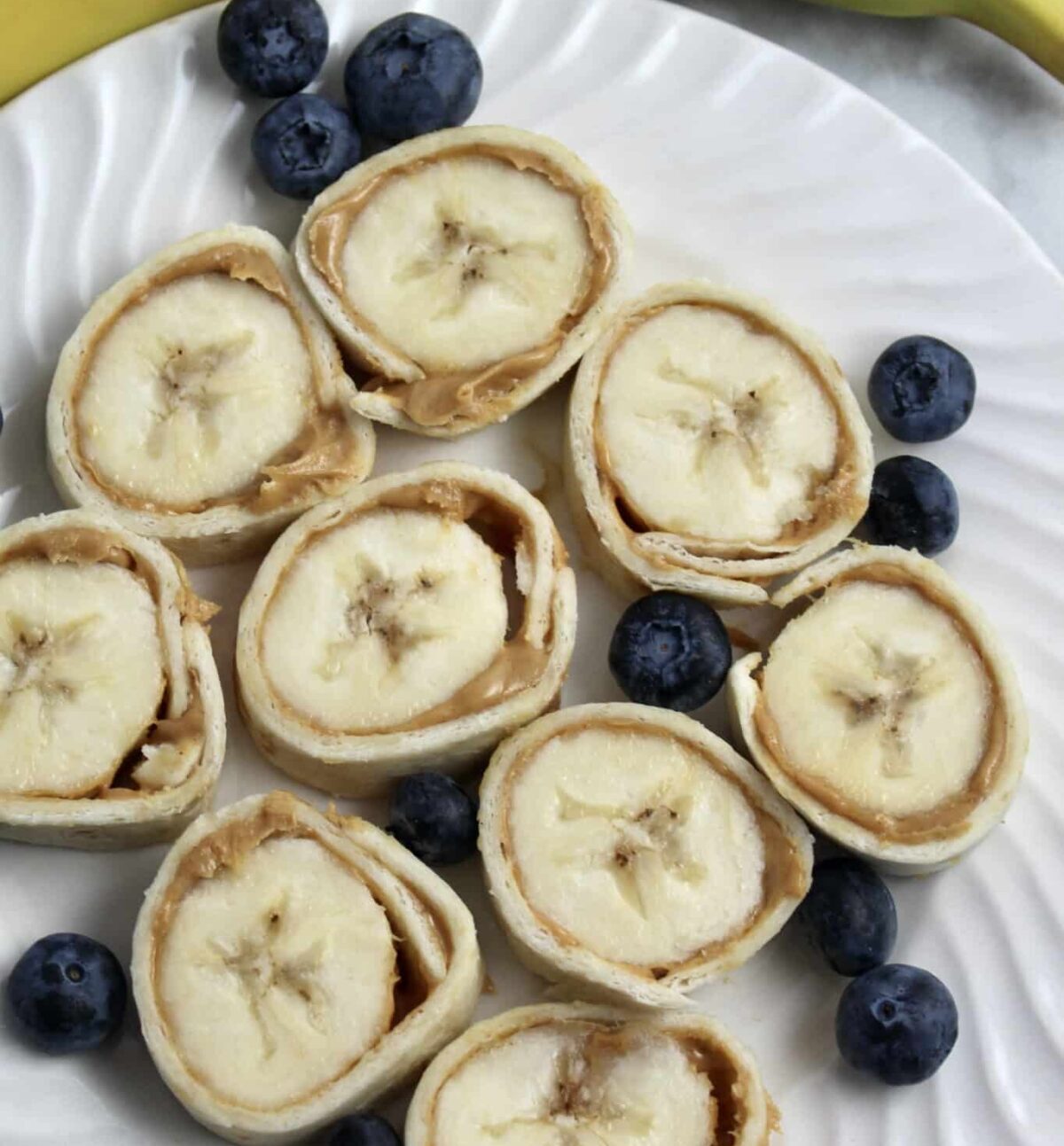 peanut butter and banana roll ups