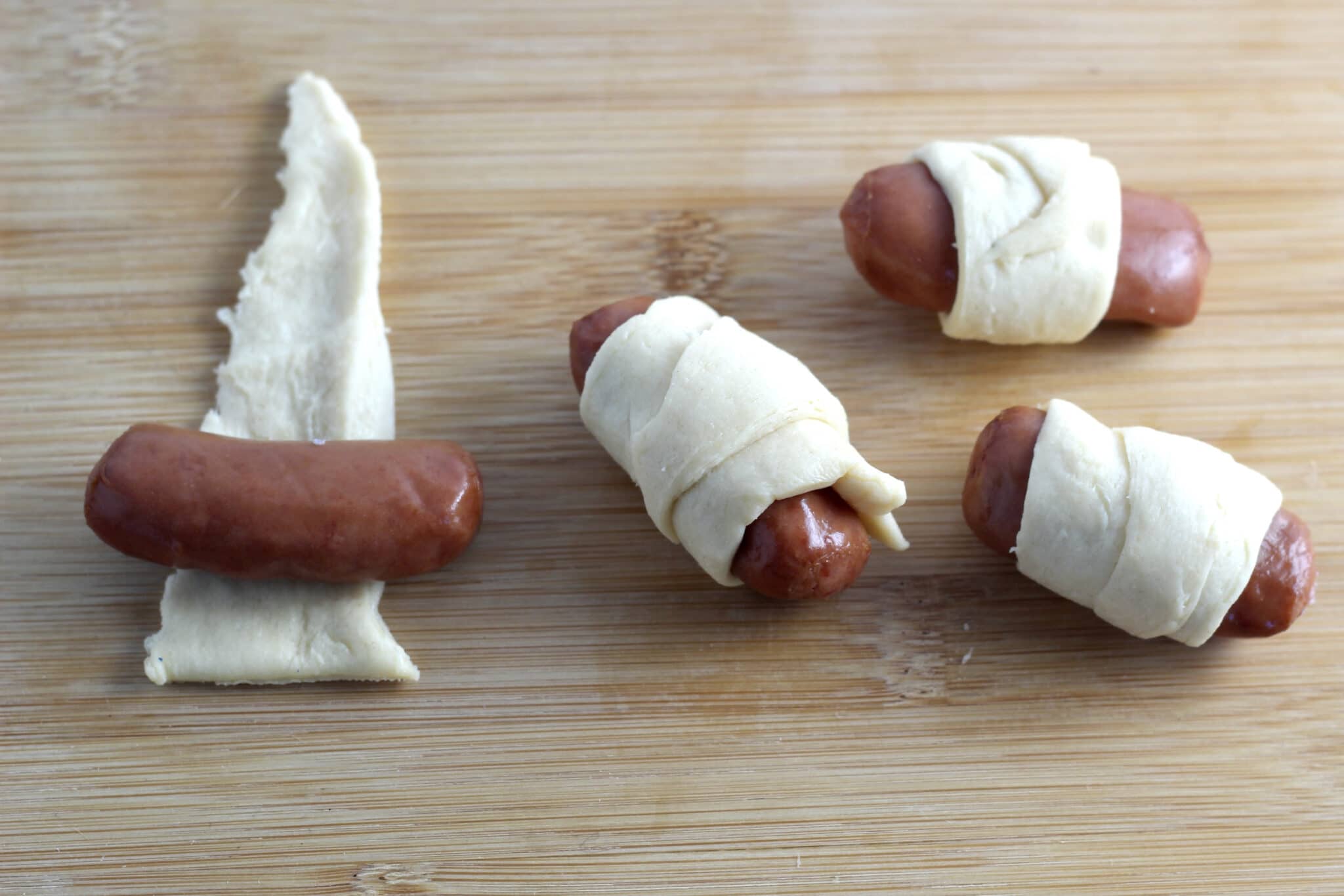 uncooked pigs in a blanket