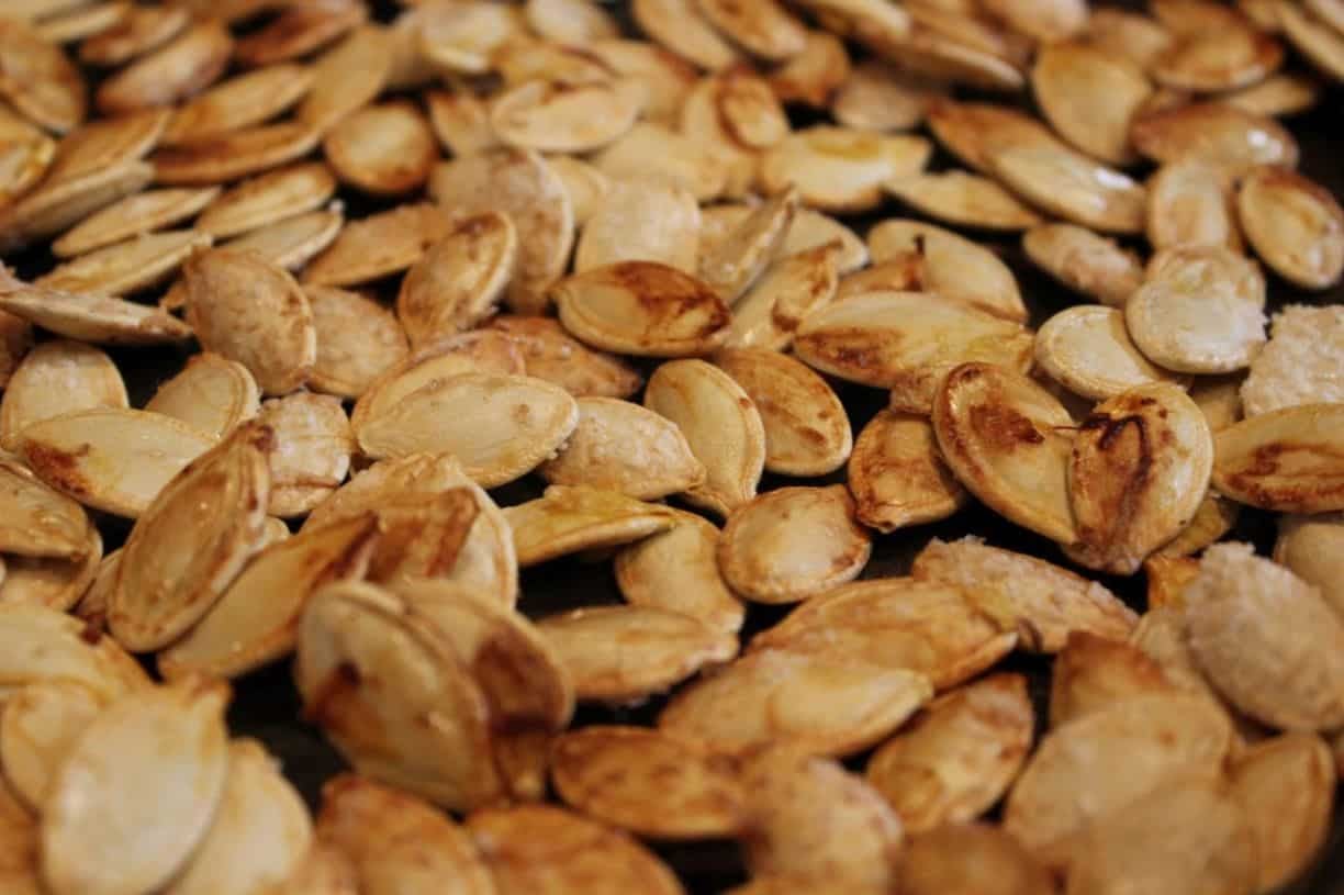 roasted pumpkin seeds.