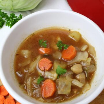 bowl of cabbage soup