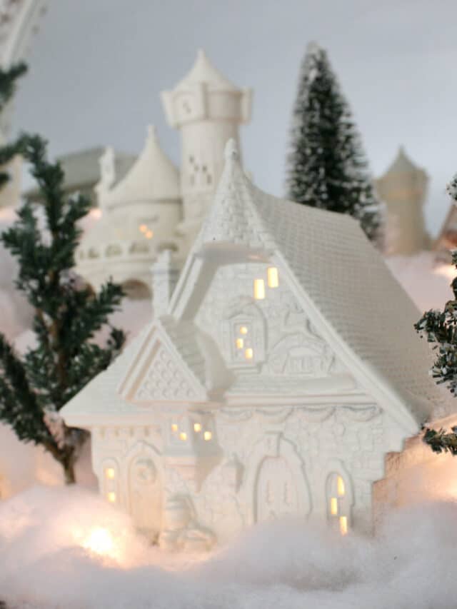 White Christmas village houses Momcrieff