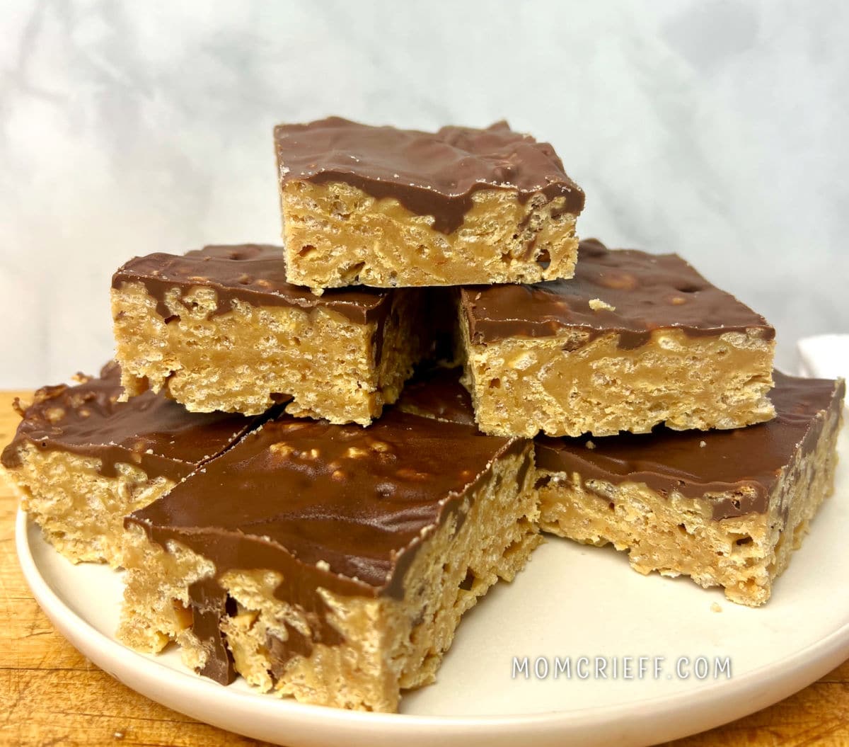 A plate of Special K Cereal bars.  