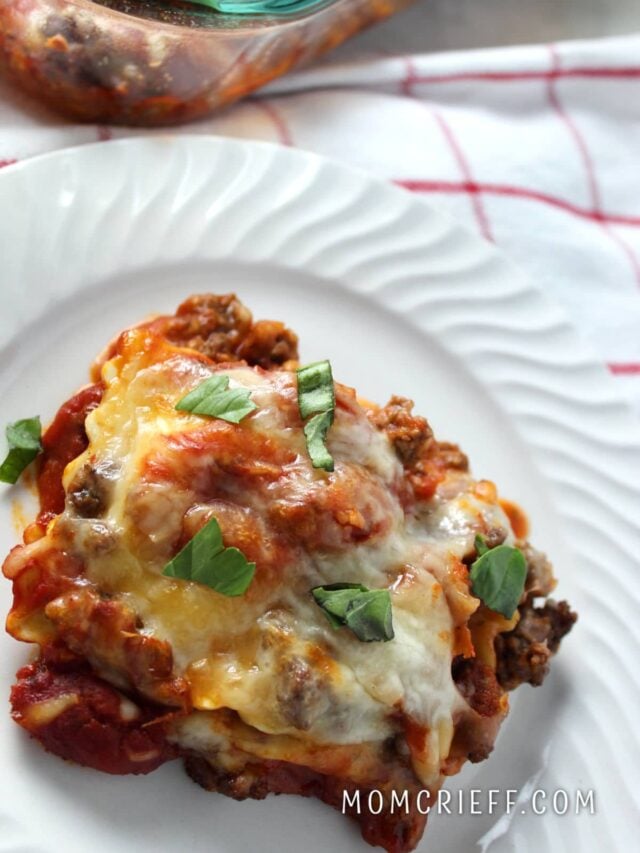 Quick weekday Lasagna (using ravioli instead of lasagna noodles