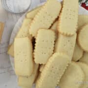 shortbread cookies on a white plate