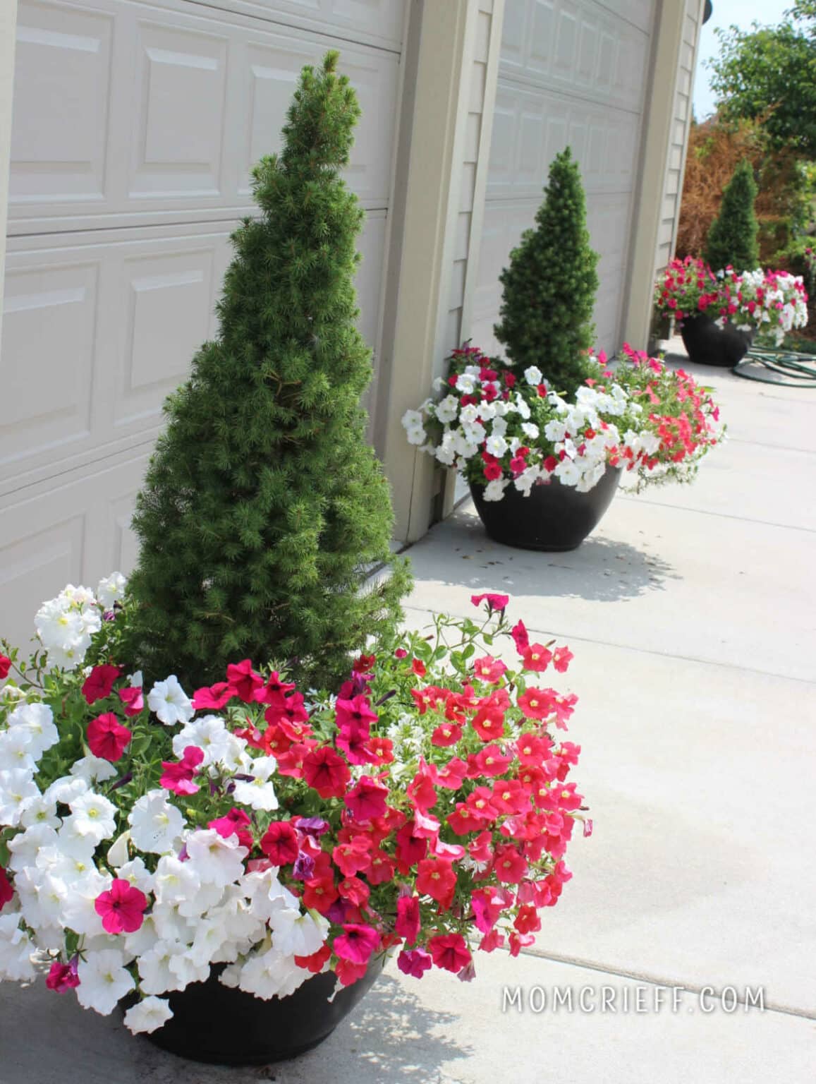 Planters in Front of a Garage Momcrieff