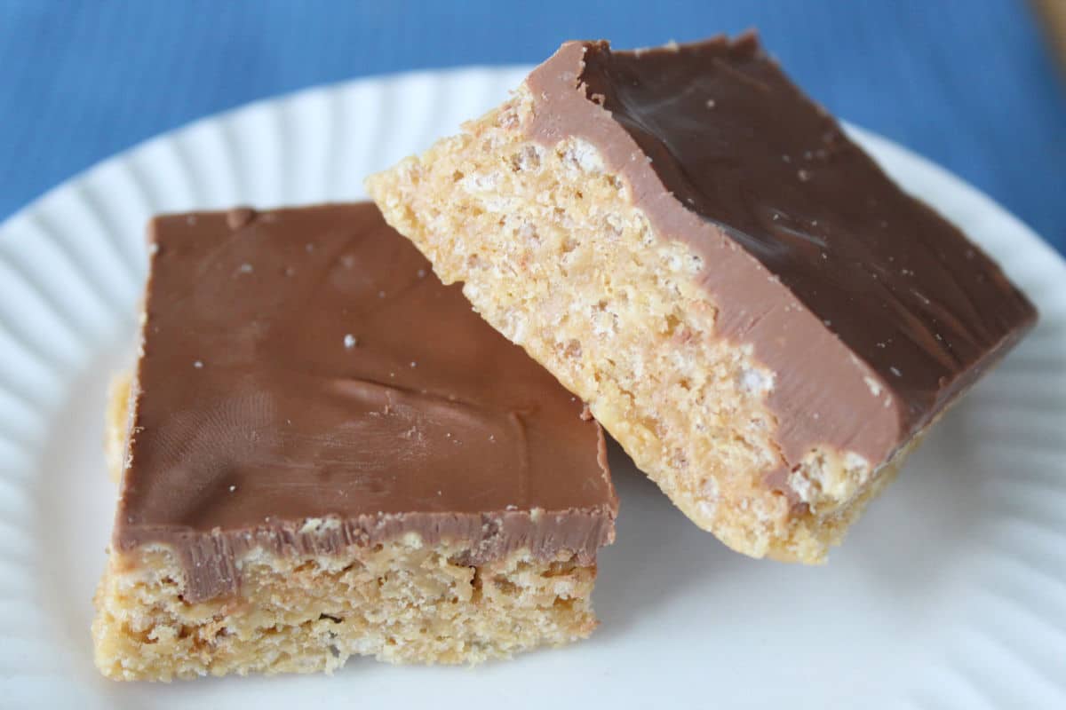 two special K Bars on a white plate.