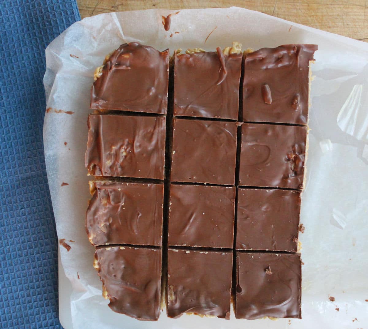 special k bars cut into squares.