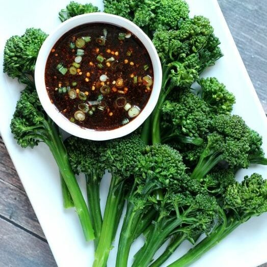Broccoli with Korean BBQ sauce 