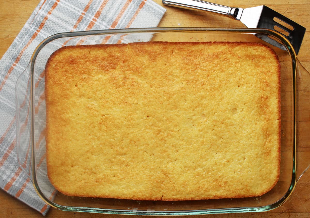 baked peach dump cake.