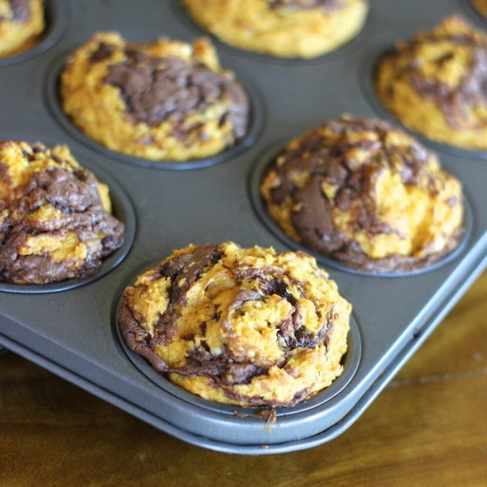 two ingredient pumpkin muffins