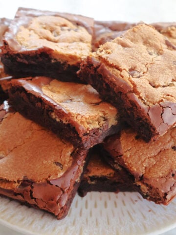 plate of brownie cookie bars (brookies)