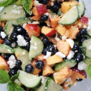 blueberry peach salad with feta