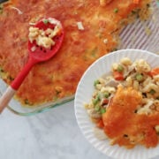 turkey noodle casserole on a plate