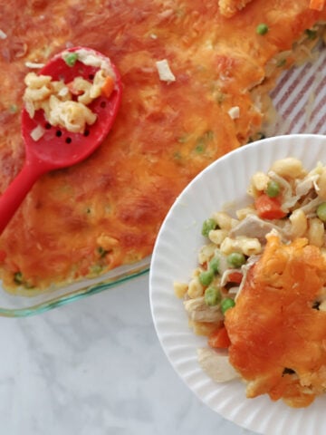 turkey noodle casserole on a plate